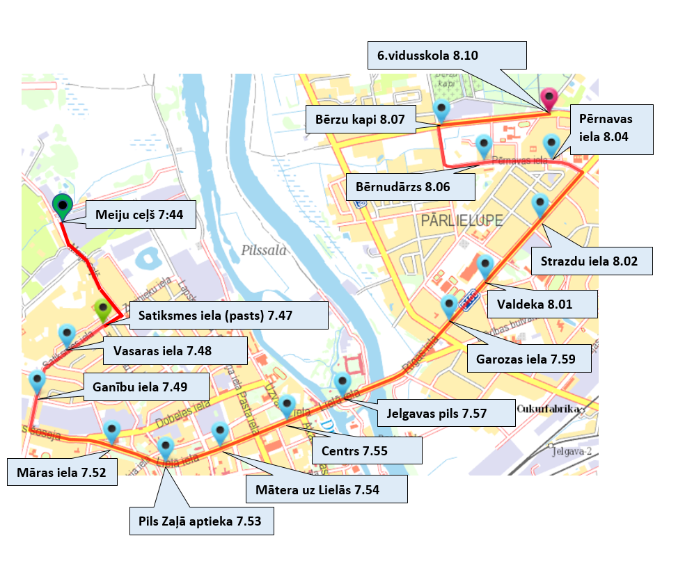 No 2 Septembra Uzsaks Kurset Papildreiss 25 Marsruta Jelgavas